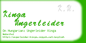 kinga ungerleider business card
